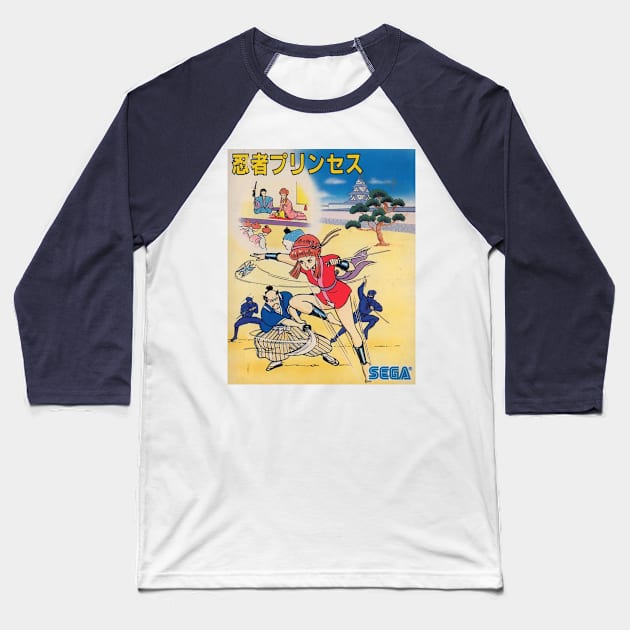 Ninja Princess Baseball T-Shirt by The Basement Podcast